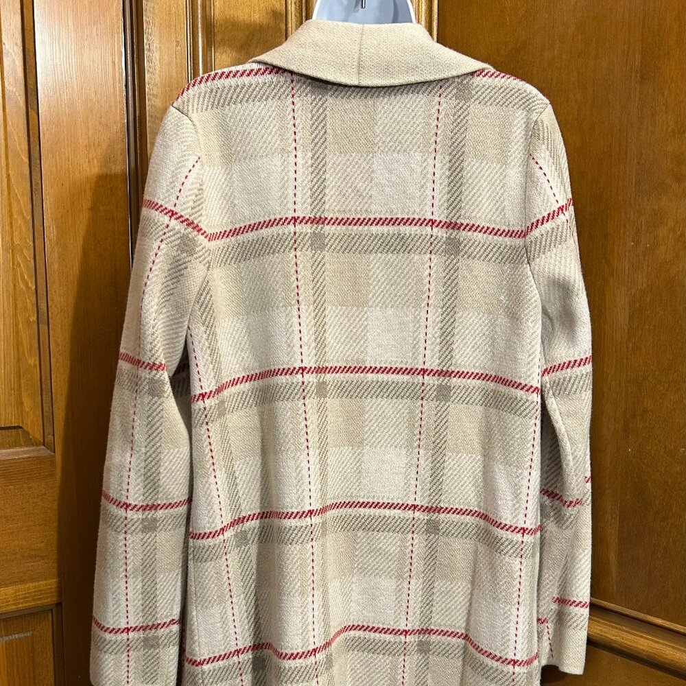 LANDS' END Women's Lofty Coatigan - Birdseye Jacquard - Worn Once - Picture 3 of 12